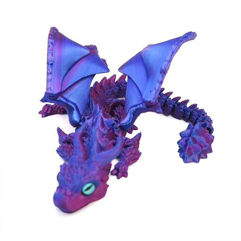 3D Printed Magic Dragon Movable Joint Fidget Toy Rotatable Articulated Office Desktop Ornament Adults Kid Toy Crafts Gift Quick Pick Grocers