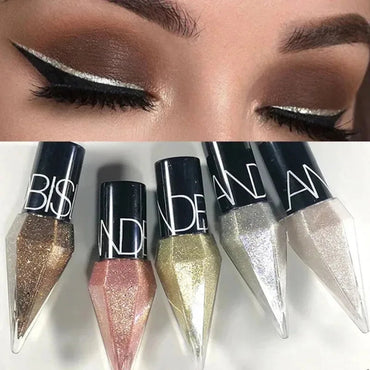 Diamond Shiny Eye Liners Eyeshadow Waterproof Silver Rose Gold Color Glitter Sequins Eyeliner Eye Shadow Makeup Beauty Cosmetics Purest Peak