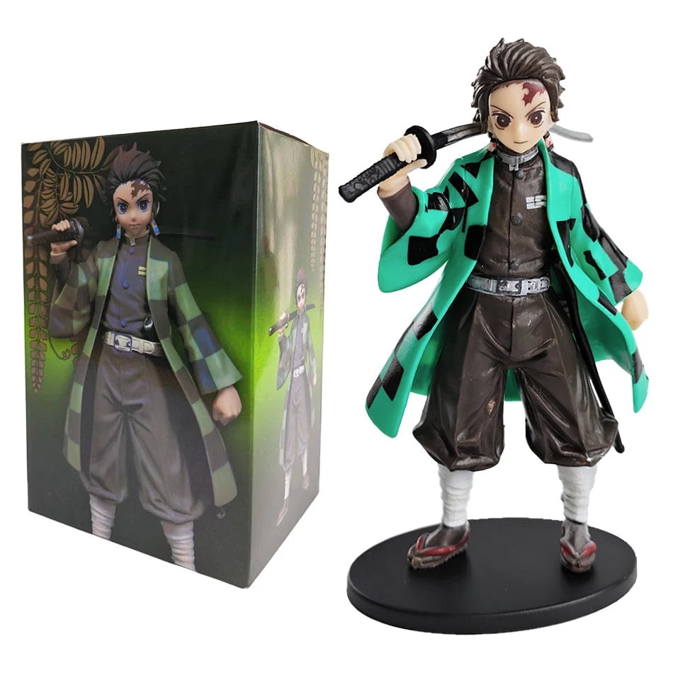 Anime Demon Slayer Kimetsu no Yaiba Figure Kamado Tanjirou Action Figure Agatsuma Zenitsu Nezuko Warrior PVC Model Toys Quick Pick Grocers