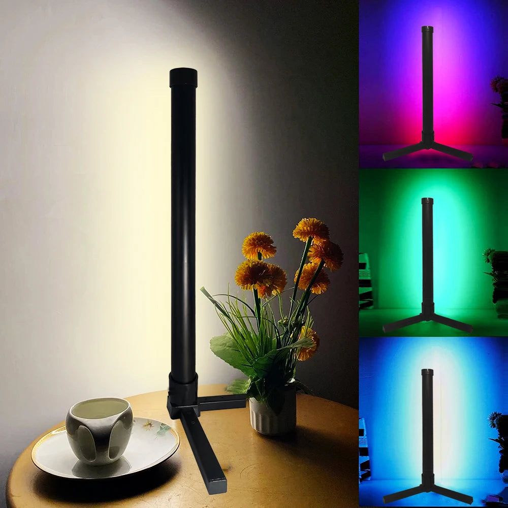 RGB LED Floor Lamp, LED Corner Lamp Works Smart Modern Floor Lamp with Music Sync and 16 Million DIY Colors Floor Lamp Quick Pick Grocers