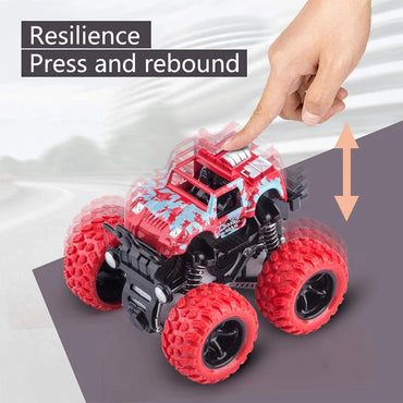 Pull Back Toy Car Inertial Rotation Car Four-wheel Drive Off-road Vehicle SUV Racing Power Car Children's Toy CarGift Quick Pick Grocers