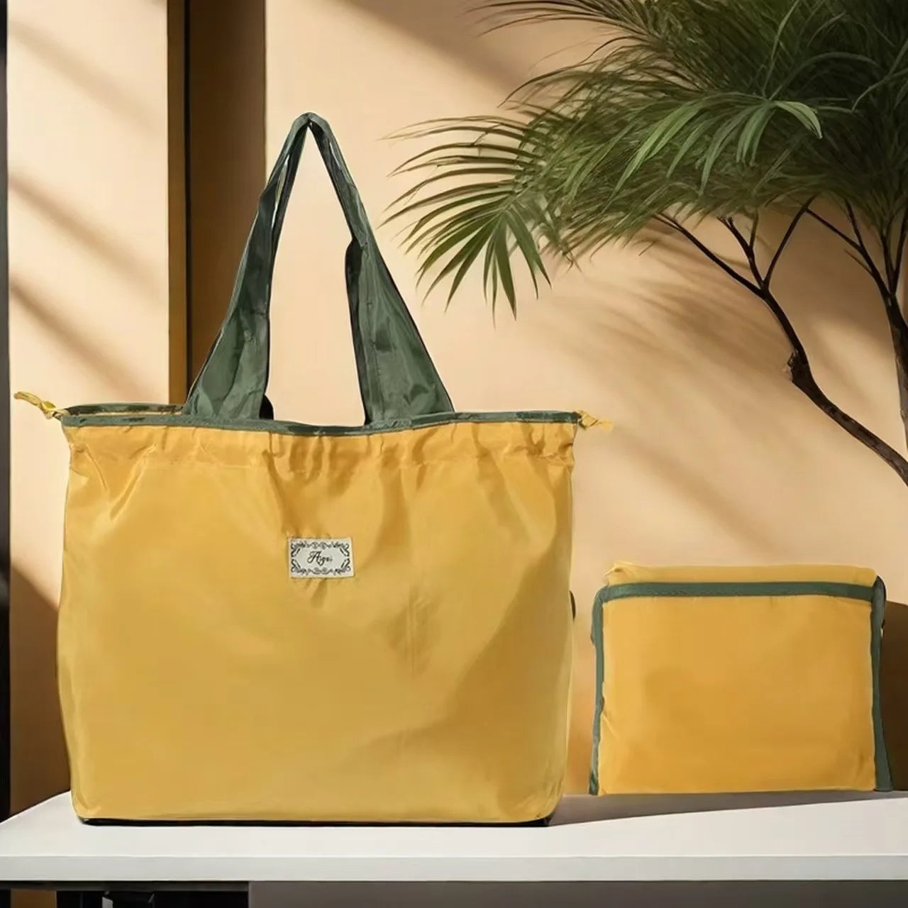 Ultra Lightweight & Compact Grocery Bag - Fold into Pocket, Eco-Friendly Shopping Tote with Zipper Quick Pick Grocers