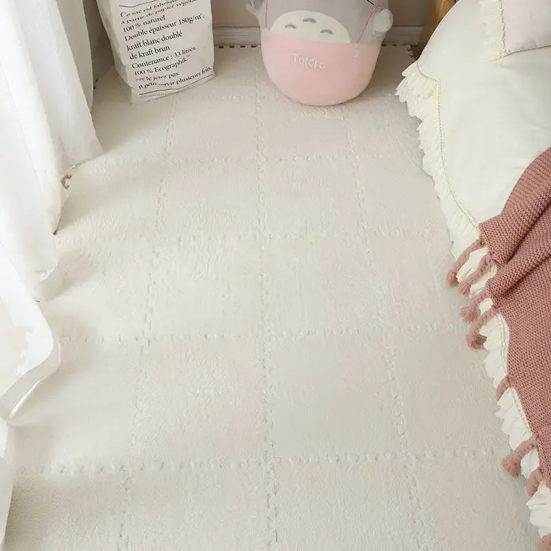 10Pcs 30*30CM Creative Plush Puzzle Foam Floor Mat Puzzle Carpet Warm Playmat Interlocking Exercise Tiles Fluffy Area Rugs Quick Pick Grocers