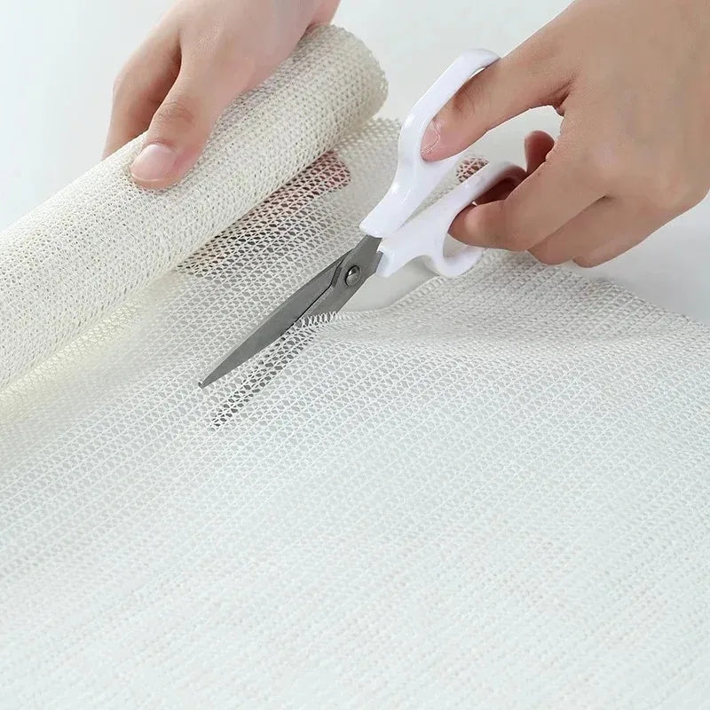 Antiskid Sheet Mattress Sofa Mat High quality PVC Floor Carpet Yoga Mat with Fixing Base Fabric Household Anti Slip Net Cloth Quick Pick Grocers