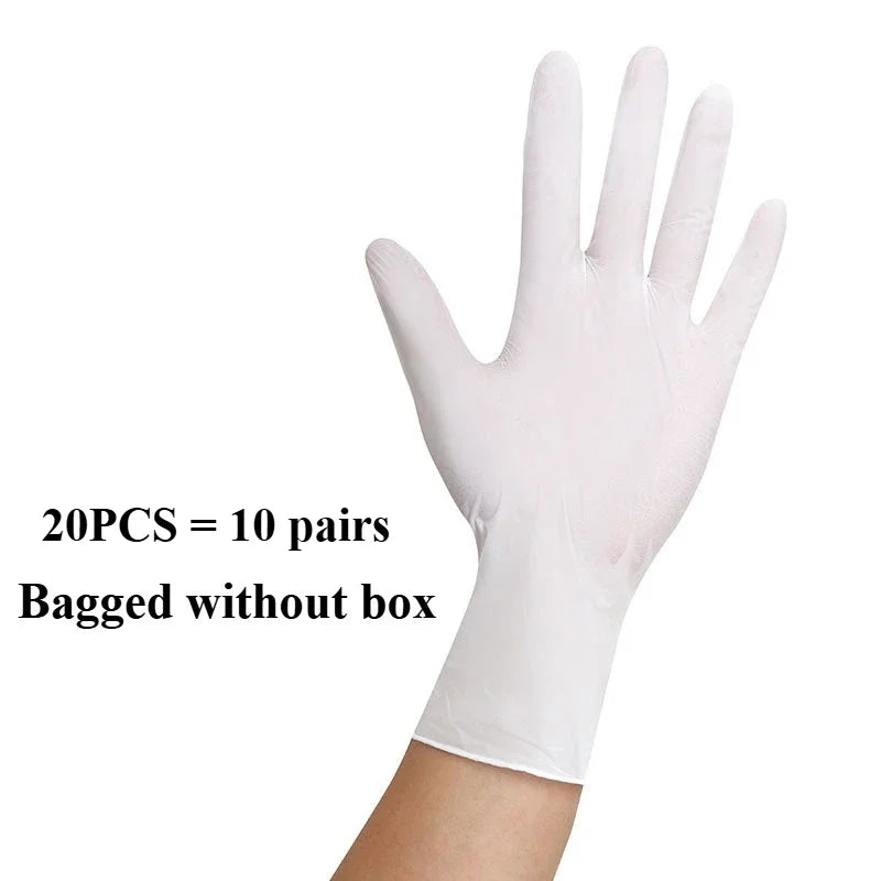 10-100PCS White Nitrile Disposable Gloves,Latex Free,Powder,Household Gloves for Cooking Food Safe Cleaning Work Glove Econic Blanks