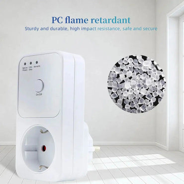 Refrigerator Voltage Protector AC 220V Stabilizer Automatic Surge Protector Voltage Relay Socket EU Plug Electrical Protection Econic Blanks