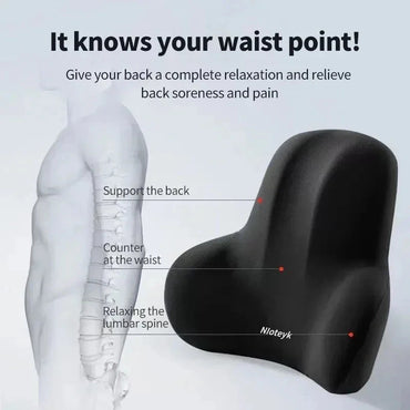 Memory Foam Car Neck Cushion Car Lumbar Support For Car Supplies Universal Neck Pillow Waist Cushion Car Seat Car Accessories Econic Blanks