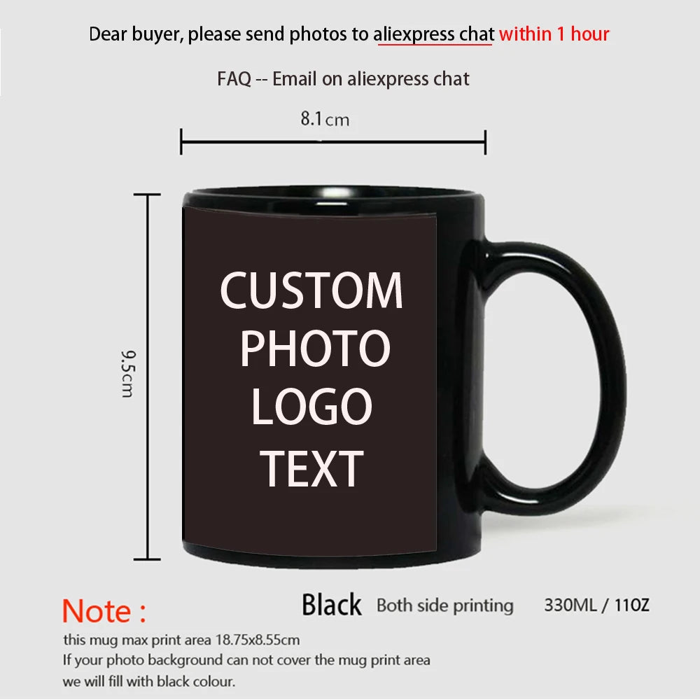 Personalised Your Photo Mug, Custom NAME IMAGE Cup,Customize Coffee Mugs, Tea Cups, Mothers' day, Fathers' day Wedding Gift Quick Pick Grocers