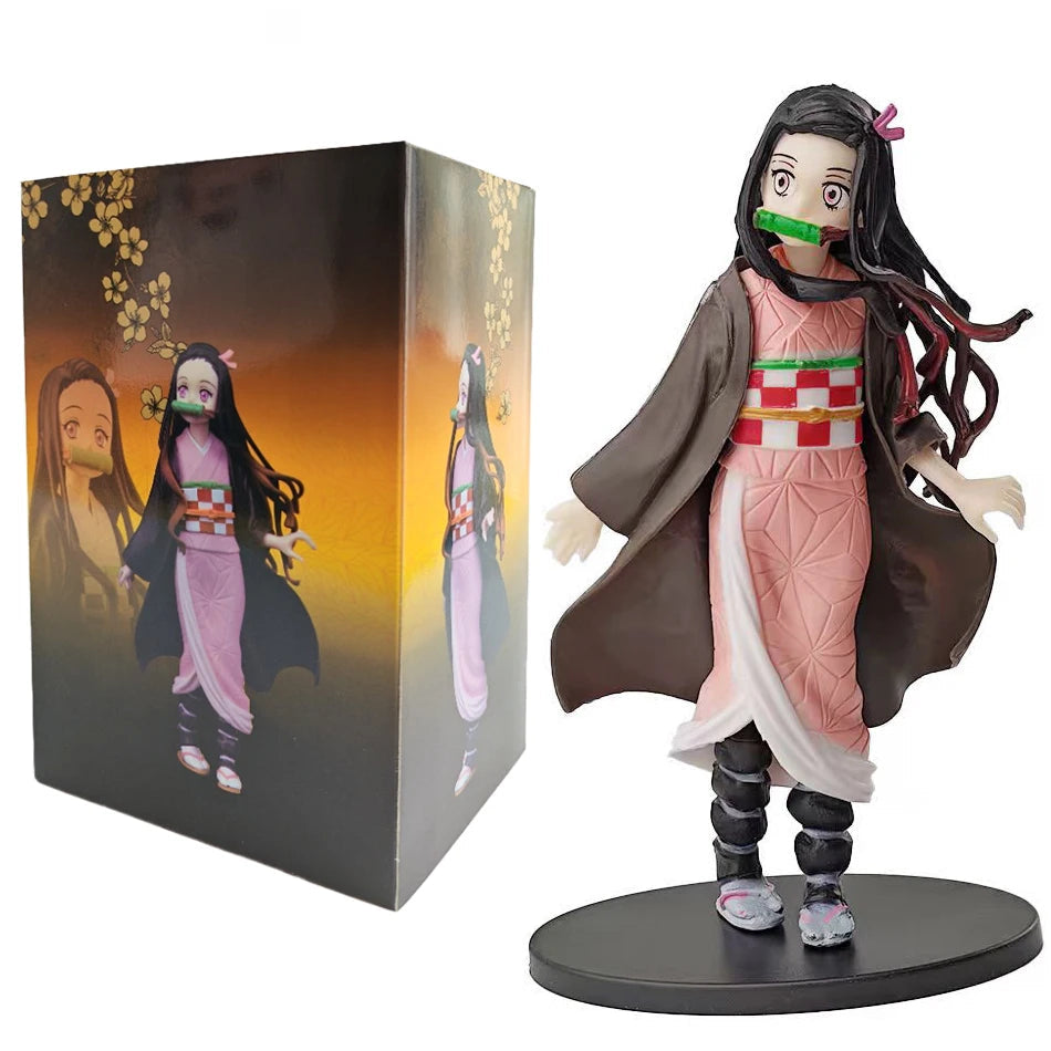 Anime Demon Slayer Kimetsu no Yaiba Figure Kamado Tanjirou Action Figure Agatsuma Zenitsu Nezuko Warrior PVC Model Toys Quick Pick Grocers