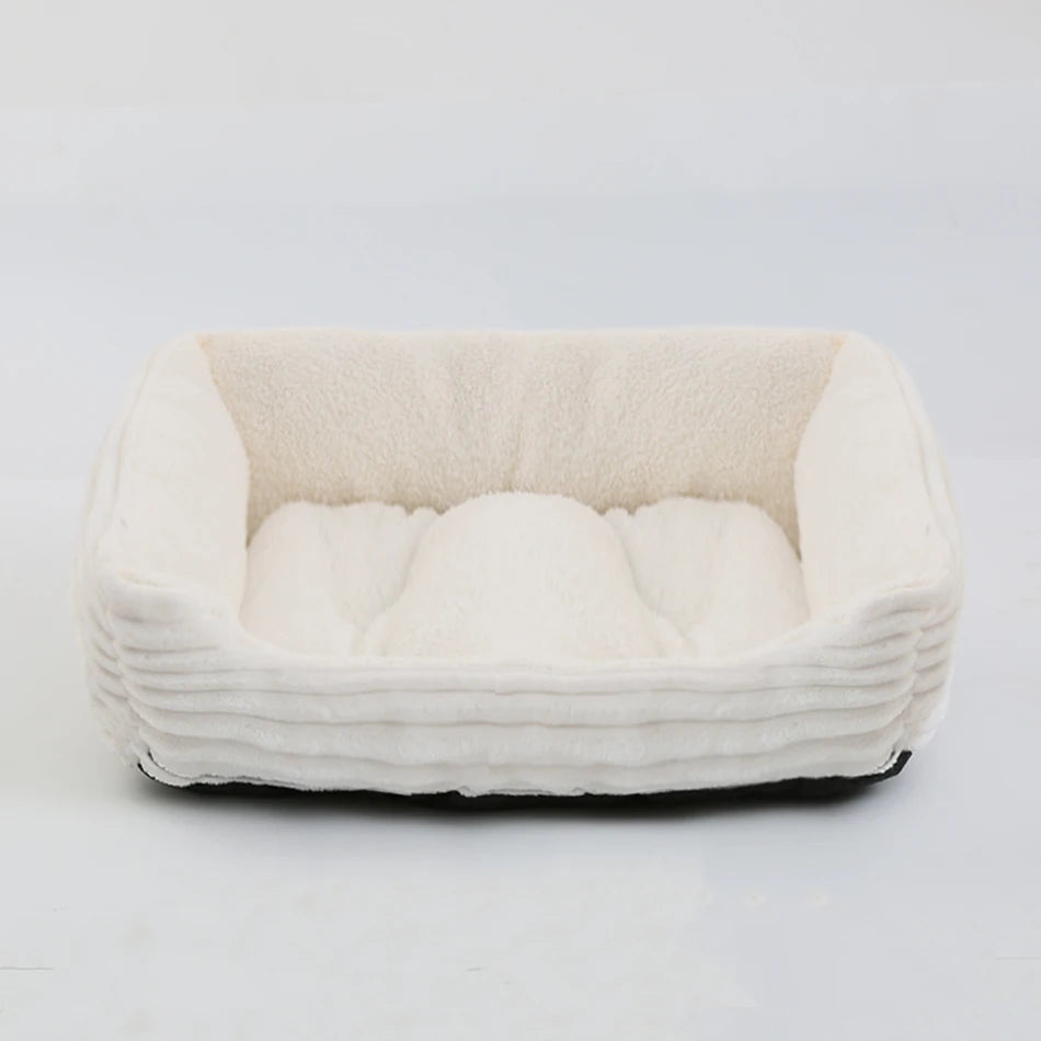 Bed for Dog Cat Pet Square Plush Kennel Medium Small Dog Sofa Bed Cushion Pet Calming Dog Bed House Pet Supplies Winter Quick Pick Grocers