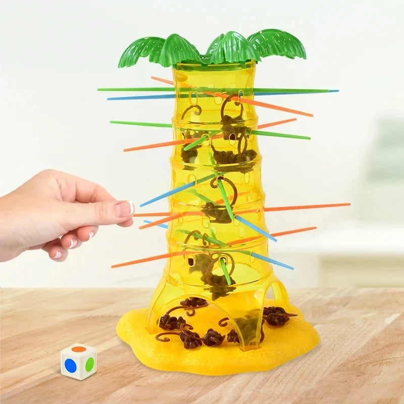 Multiplayer Tabletop Climbing Monkeys Game – Fun Interactive Parent-Child Board Game, Educational Rolling Monkey Toy for Kids Econic Blanks