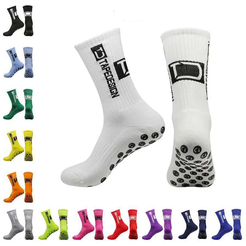 TAPEDESIGN New Anti Slip Football Socks Soccer Sport Cycling Sport Socks For Kids and Adult Quick Pick Grocers