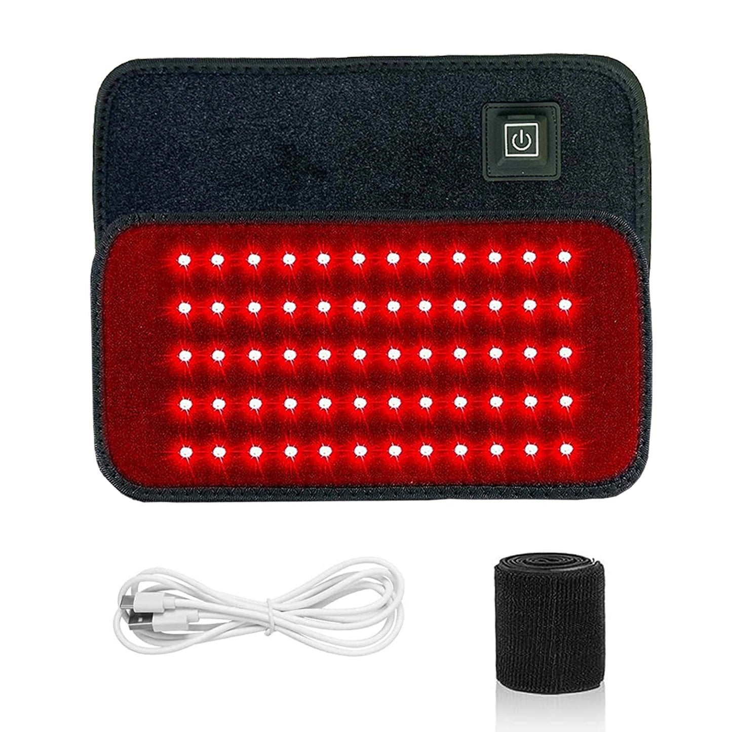 60 LEDs Red&Infrared Light Therapy Belt 850nm 660nm Back Burn Fat Wrap Slimming Machine Waist Heat Pad Full Body Quick Pick Grocers