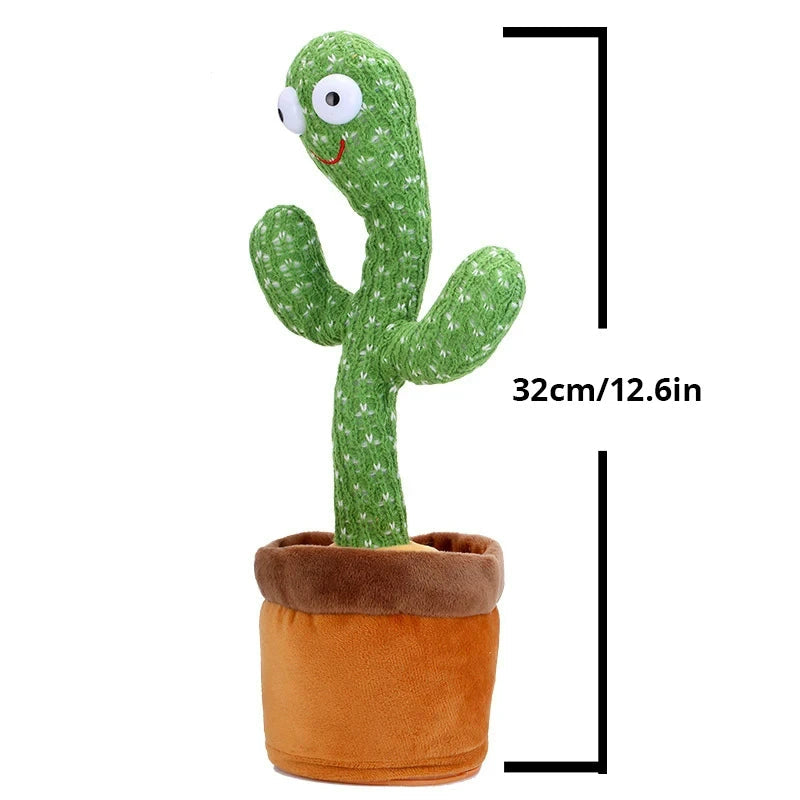 1pc Dancing Cactus Toy,Repeat Talking ,Song Speaker Wriggle Dancing Sing Talk, Plushie Stuffed ,Interaction and Decoration Econic Blanks