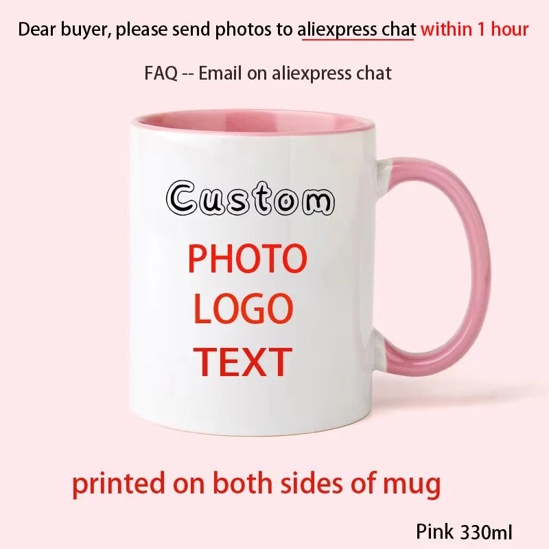 Personalised Your Photo Mug, Custom NAME IMAGE Cup,Customize Coffee Mugs, Tea Cups, Mothers' day, Fathers' day Wedding Gift Quick Pick Grocers