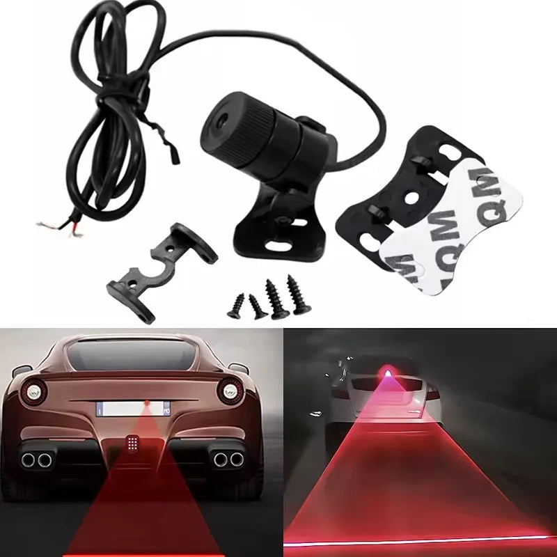 1/2/3PC Car Auto LED Laser Fog Light Vehicle Anti-Collision Taillight Brake Warning Lamp Anti-Collision Car End Rear Tail Fog