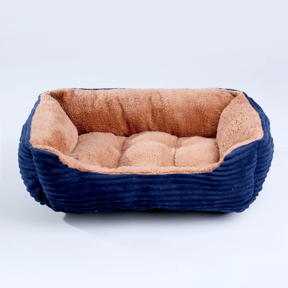Bed for Dog Cat Pet Square Plush Kennel Medium Small Dog Sofa Bed Cushion Pet Calming Dog Bed House Pet Supplies Winter Quick Pick Grocers