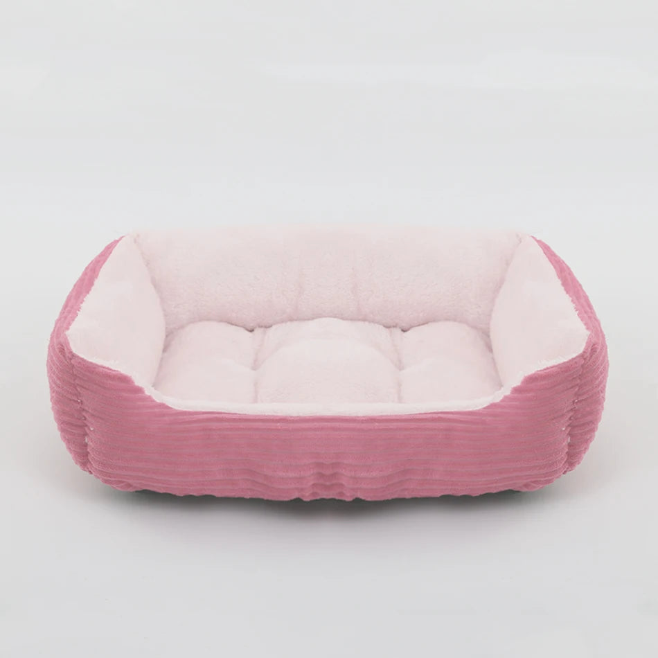 Bed for Dog Cat Pet Square Plush Kennel Medium Small Dog Sofa Bed Cushion Pet Calming Dog Bed House Pet Supplies Winter Quick Pick Grocers