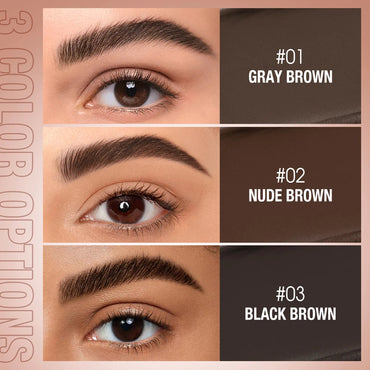O.TWO.O Eyebrow Pomade Brow Gel Wax 2 IN 1 Waterproof Long Lasting Creamy Texture Eye Brow Tint Enhancers Cosmetics Makeup Purest Peak