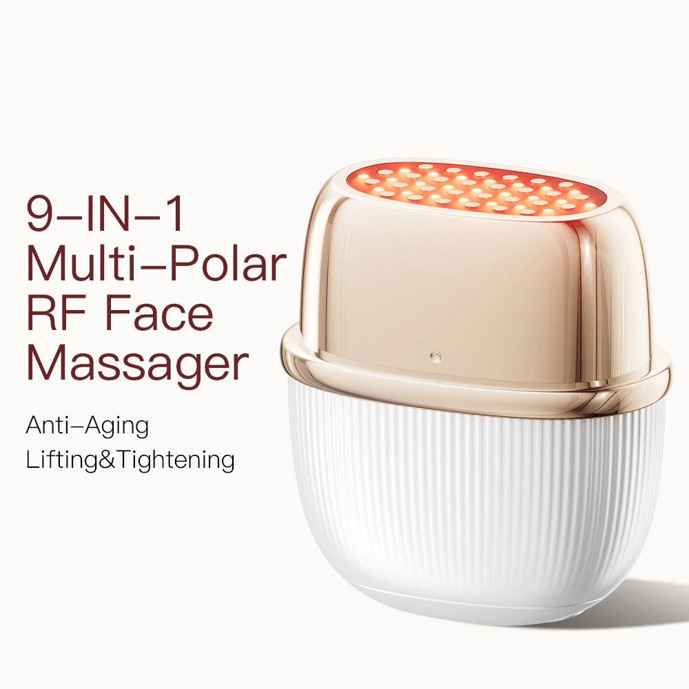 ANLAN Multi-Polar RF Beauty Device EMS Facial Lifting Skin Tightening Anti-Aging Wrinkle 3 Color Light Skincare Massage 24K Gold Quick Pick Grocers