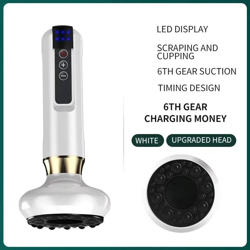 Tricolor Electric Massager GuaSha Anti Cellulite Vacuum Suction Cup Beauty Health Scraping Infrared Heat Slimming Massage Thera Quick Pick Grocers