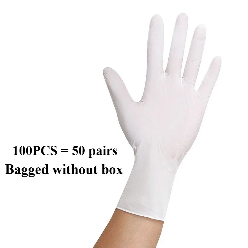 10-100PCS White Nitrile Disposable Gloves,Latex Free,Powder,Household Gloves for Cooking Food Safe Cleaning Work Glove Econic Blanks