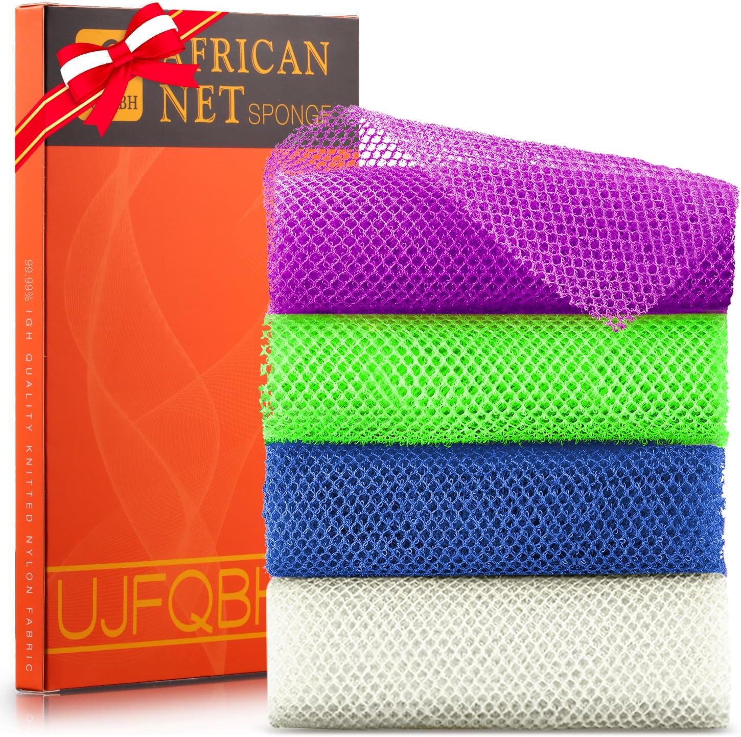 African Bath Sponge African Net Long Net Bath Sponge Exfoliating Shower Body Scrubber Back Scrubber Skin Smoother,Great for Daily Use Quick Pick Grocers