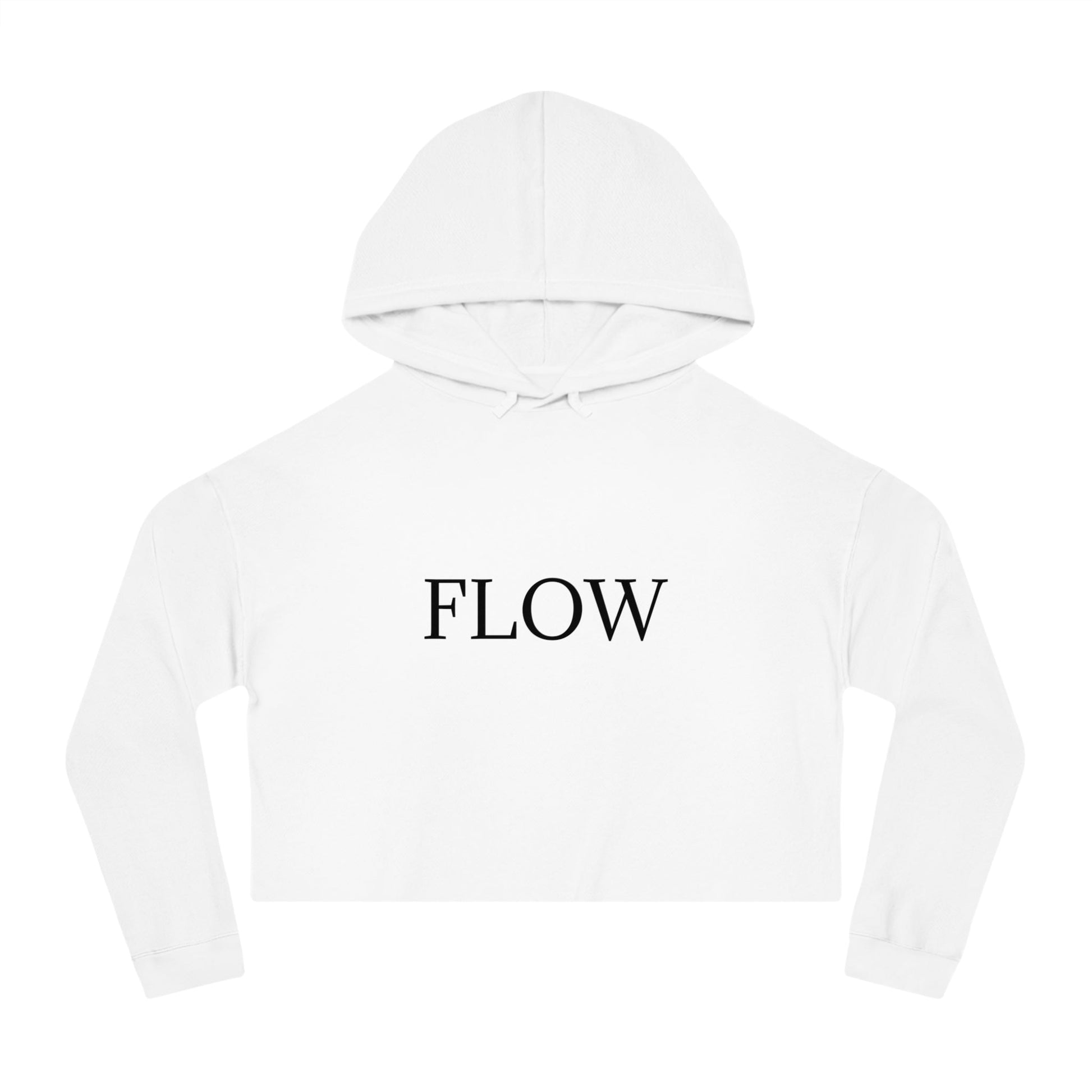 Cropped Hoodie Sweatshirt for Women with Cropped Design and Ribbed Cuffs Printify
