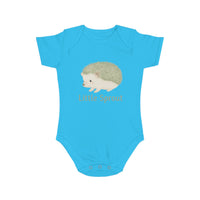 Hedgehog Short Sleeve Baby Bodysuit 'Little Sprout' Organic Cotton Gift for New Parents Printify