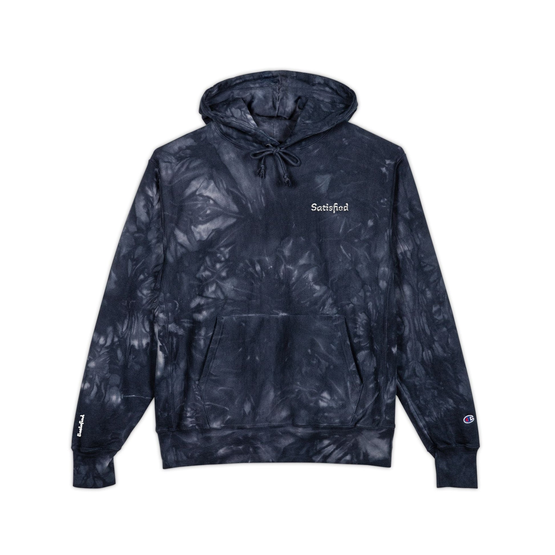 Tie-Dye Champion Hoodie - Cozy and Stylish Unisex Embroidered Sweater Printify