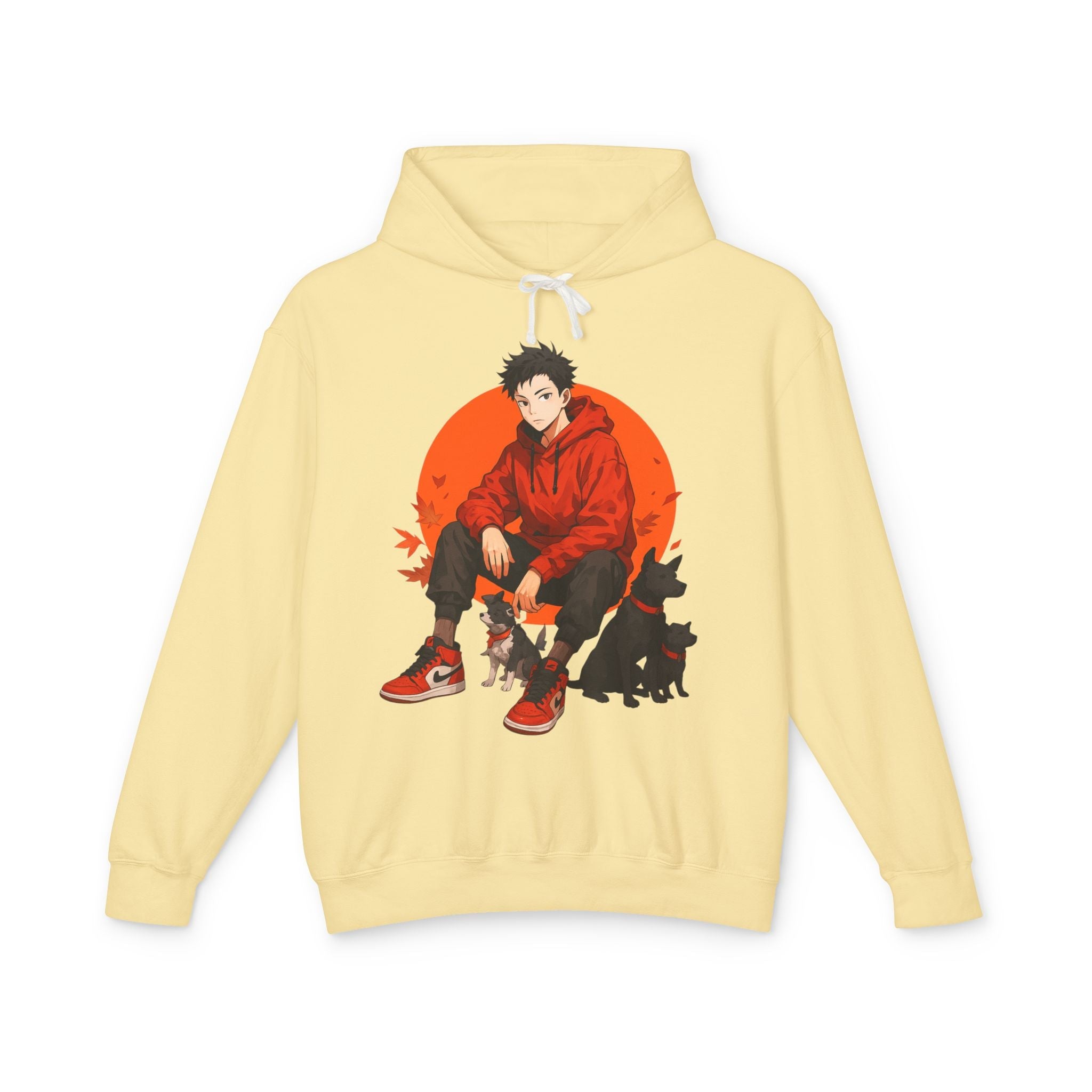 Artful Lightweight Hooded Sweatshirt for Art Enthusiasts and Young Adults Printify