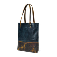 Blue Women's Leather Tote