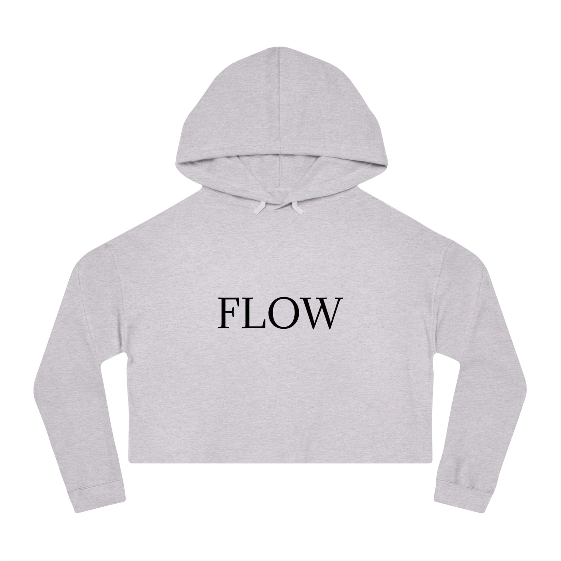 Cropped Hoodie Sweatshirt for Women with Cropped Design and Ribbed Cuffs Printify