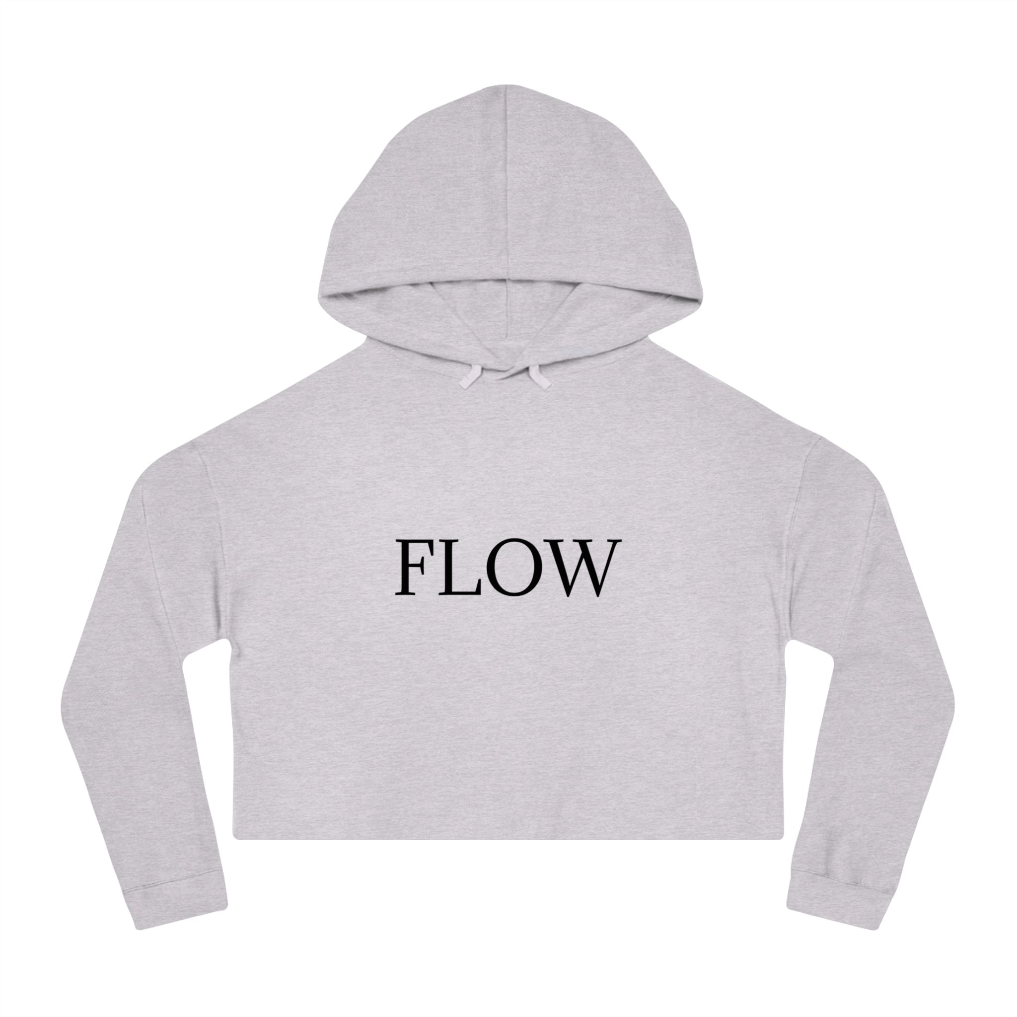 Cropped Hoodie Sweatshirt for Women with Cropped Design and Ribbed Cuffs Printify