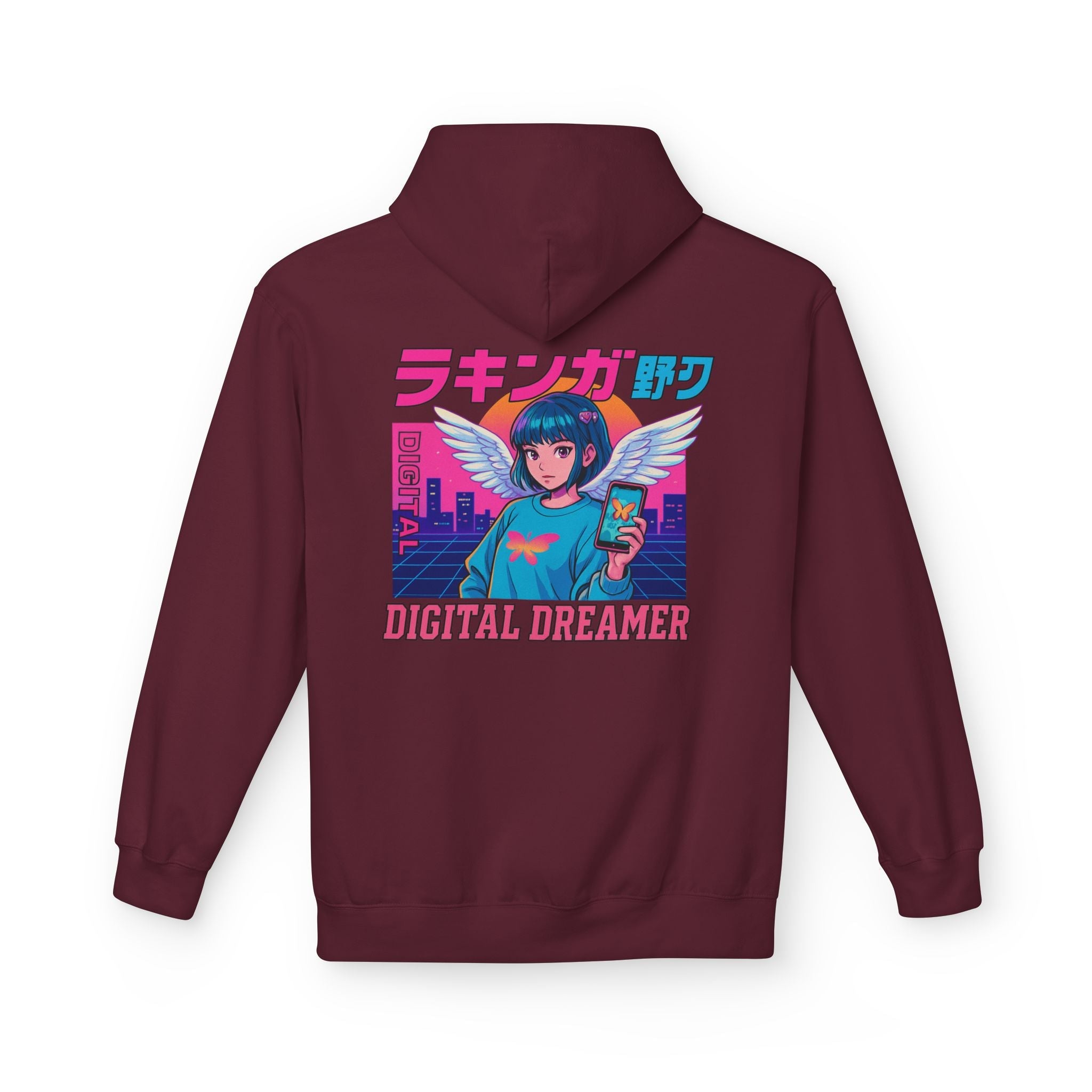 Digital Dreamer Unisex Fleece Hoodie, Cozy Graphic Sweatshirt, Anime Style Hoodie, Perfect Gift for Gamers, Casual Streetwear Printify