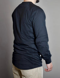 FR 3-Button Henley Shirt - Black Static FR