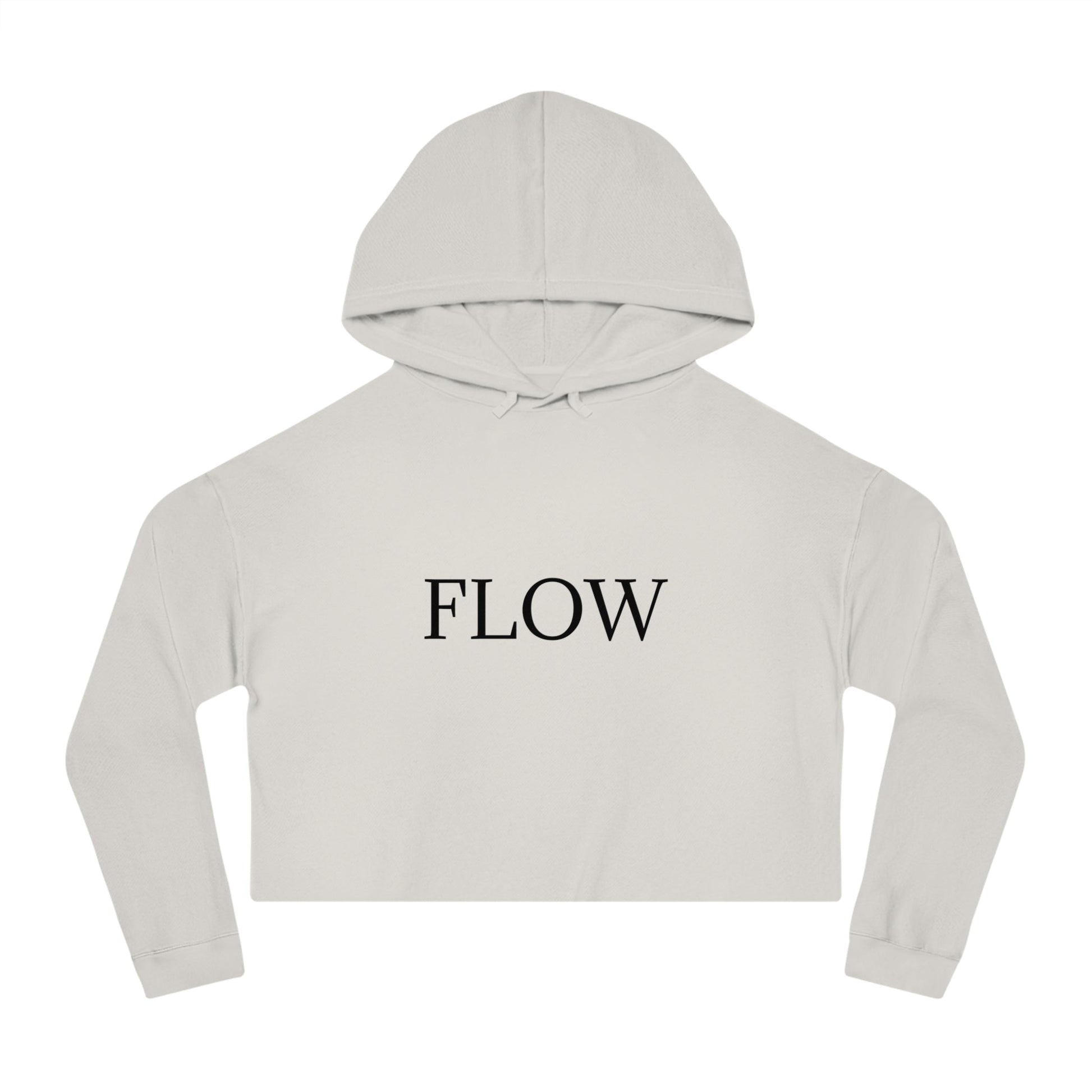 Cropped Hoodie Sweatshirt for Women with Cropped Design and Ribbed Cuffs Printify
