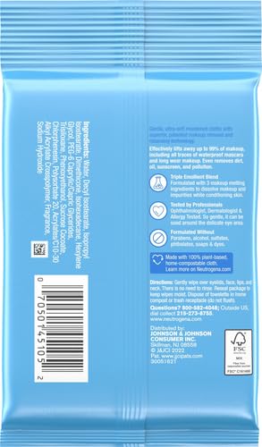 Neutrogena Make-Up Remover Cleansing Towelettes, 7 Count (Pack of 3) Quick Pick Grocers