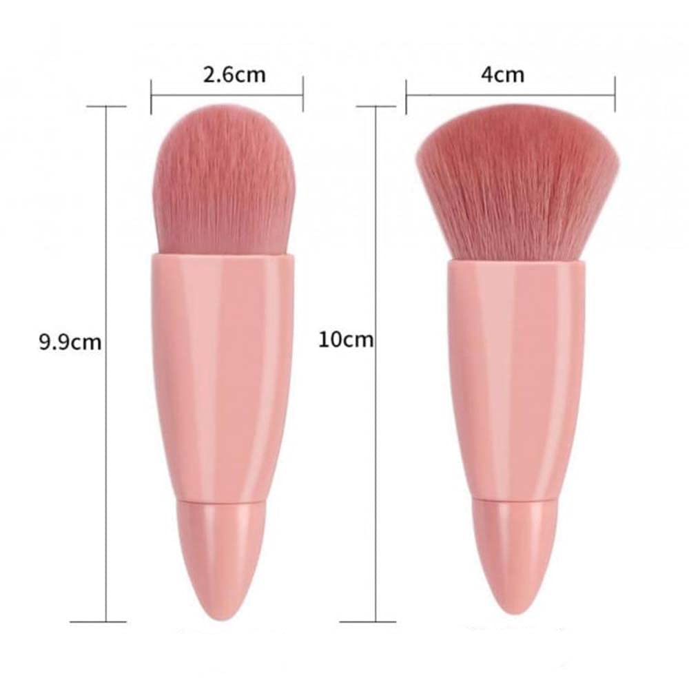 Easy-taken Travel Makeup Brush Set, COSHINE 5pcs Mini Complete Function Cosmetic Brushes Kit (5pcs with mirror) Quick Pick Grocers