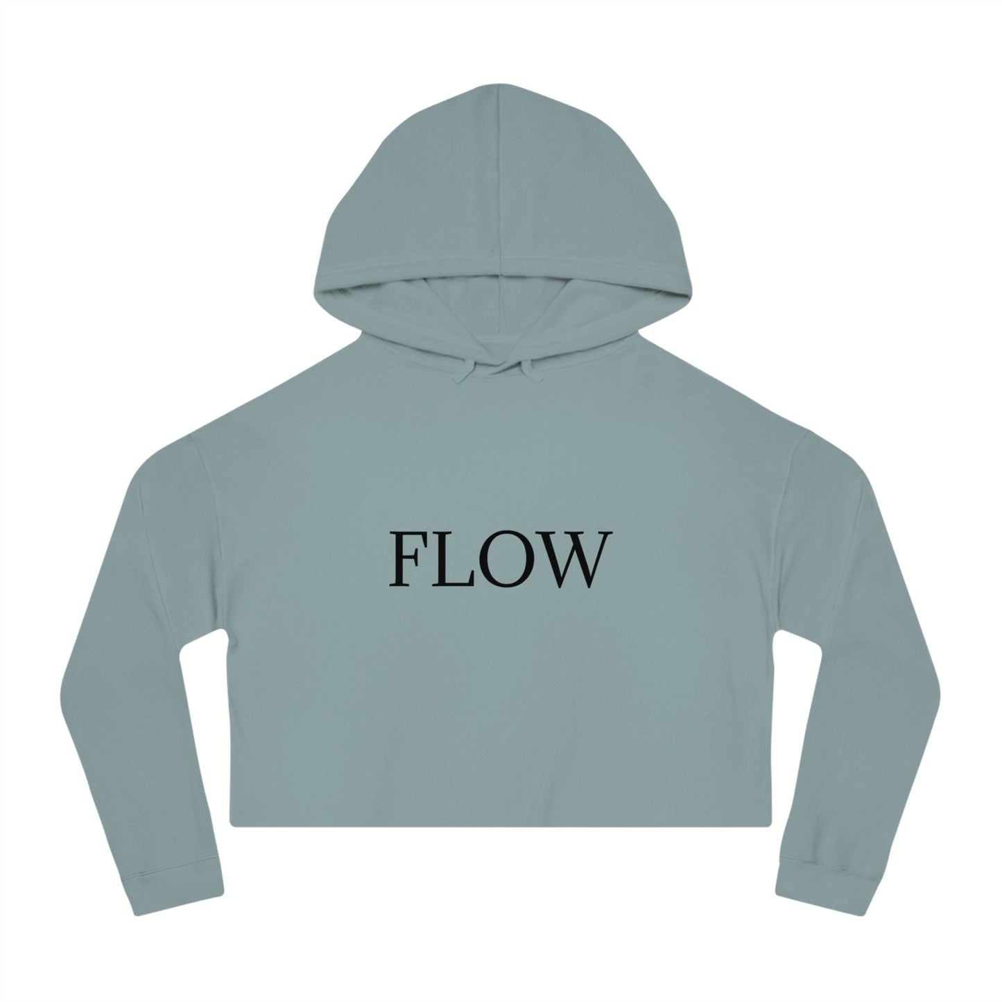 Cropped Hoodie Sweatshirt for Women with Cropped Design and Ribbed Cuffs Printify