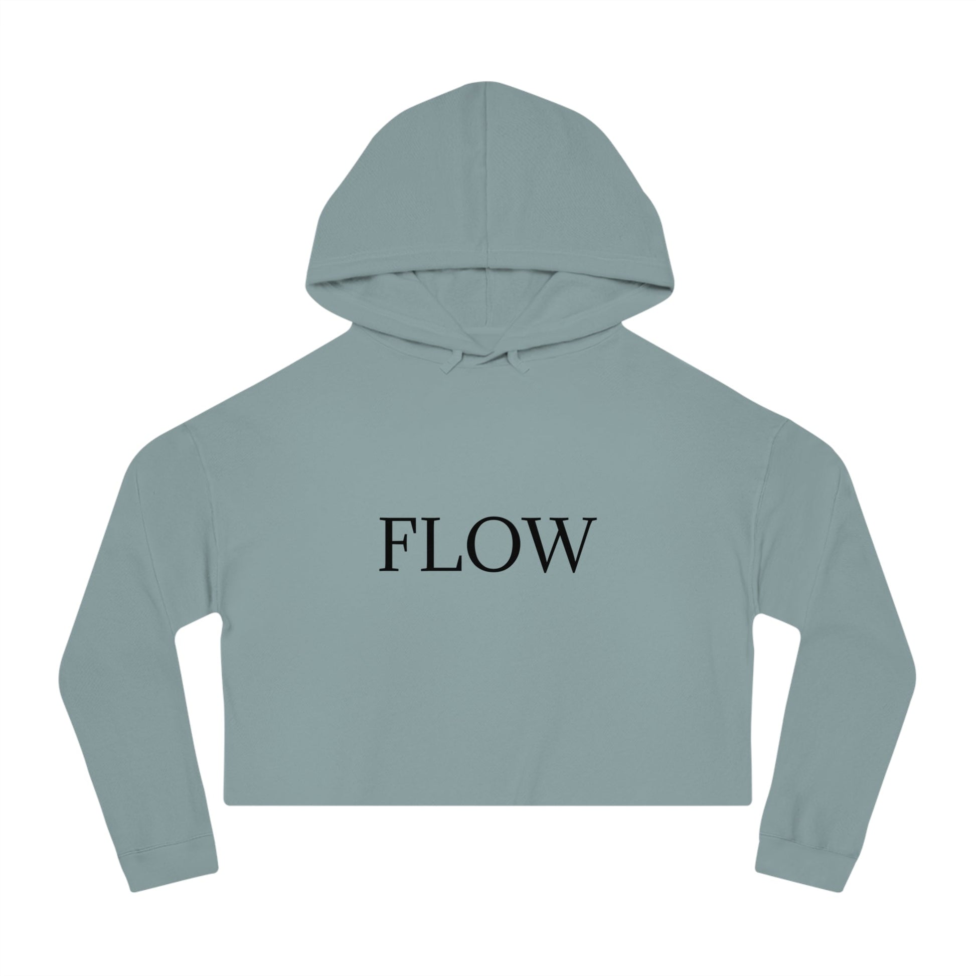 Cropped Hoodie Sweatshirt for Women with Cropped Design and Ribbed Cuffs Printify