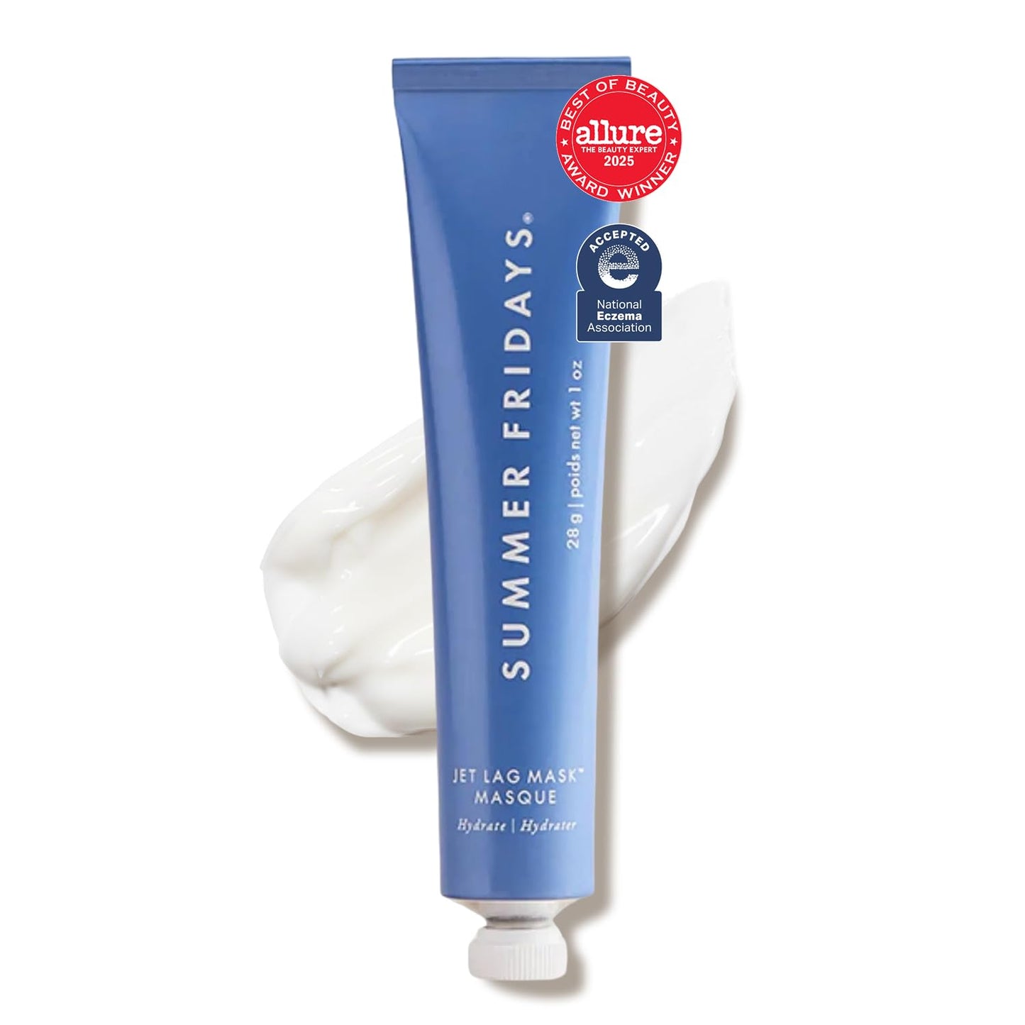Summer Fridays Jet Lag Mask Mini - Hydrating Face Moisturizer + Mask - Enriched with Hyaluronic Acid, Niacinamide, Glycerin + Antioxidants Helps Nourish Skin for a Renewed + Radiant Complexion (1 Oz) Quick Pick Grocers