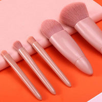 Easy-taken Travel Makeup Brush Set, COSHINE 5pcs Mini Complete Function Cosmetic Brushes Kit (5pcs with mirror) Quick Pick Grocers