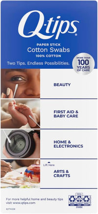 Q-tips Cotton Swabs For Hygiene and Beauty Care Original Cotton Swab Made With 100% Cotton 625 Count Quick Pick Grocers
