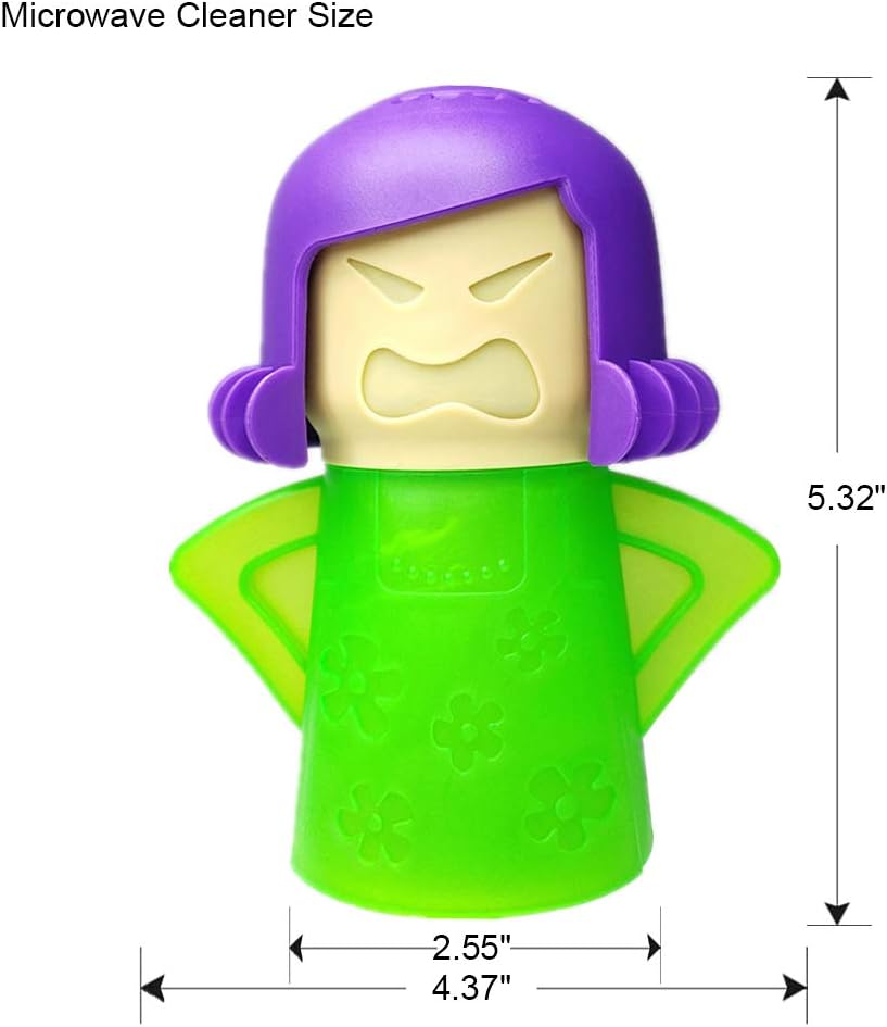 Angry Mom Microwave Cleaner, Mad Mama Microwave Steam Cleaner, Just Add Vinegar and Water, Easily Cleans the Crud in Minutes Quick Pick Grocers