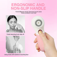TOUCHBeauty Spin Brush Face Cleanser with 3 Brush Heads for Deep Cleansing Exfoliation and Massaging Quick Pick Grocers