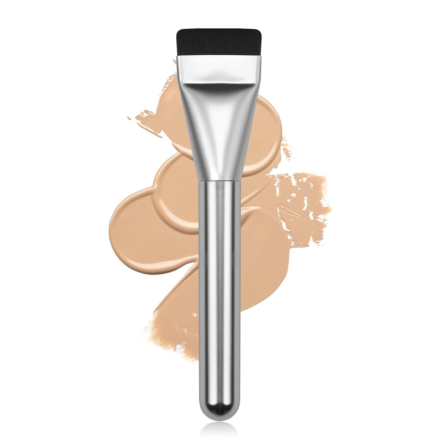 Flat Foundation Brush,Korean Makeup Brush Spatula Facial Brush for Liquid Foundation,Premium Face Makeup Brush for Blending Cream Quick Pick Grocers