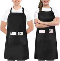 Utopia Kitchen 2 Pack Bib Apron, Adjustable with 2 Pockets, Water and Oil Resistant, Cooking Kitchen Chef Apron for Women Men Quick Pick Grocers