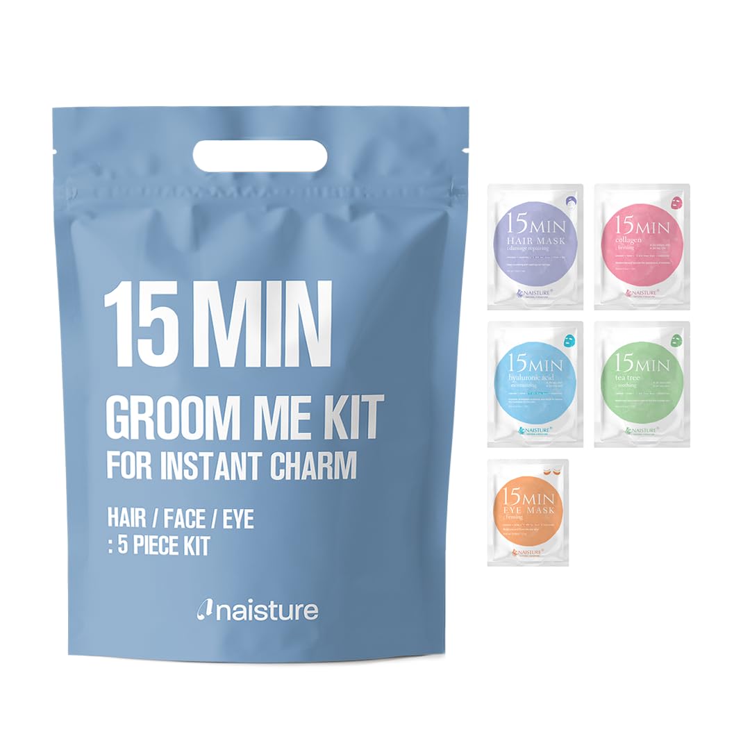 Naisture 15 Min Pamper Me Kit Korean Spa Skincare Gift Set for Head-to-Toe with Hair, Face, Eye, Hand, & Foot Masks Quick Pick Grocers