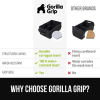 GORILLA GRIP Trunk Organizer for SUV and Cars, Large Capacity Collapsible Car Trunk Storage Organizer, Heavy Duty Car Accessories, Gifts for Mom and Dad, Slip & Water Resistant Multi Compartment Quick Pick Grocers
